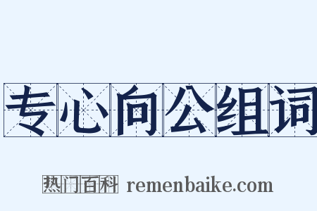 专心向公组词是什么意思的图片